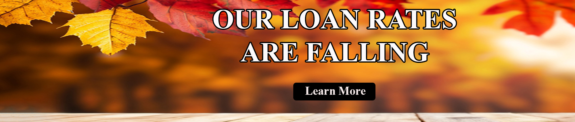 OUR LOAN RATES ARE FALLING. CLICK FOR MORE DETAILS. 